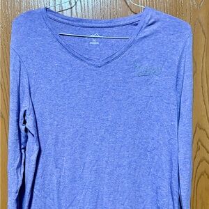 Eddie Bauer Purple Fitted Long Sleeve T-Shirt Sz XL